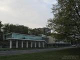Alweg Monorail : Nördlicher Kopfbahnhof und Wartungshalle, im Privatbesitz umgebaut