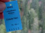 Cartoncino, come i biglietti dei treni anni fa. (24.84 KByte) Tag 001: Albignastausee und -hütte : Cartoncino, come i biglietti dei treni anni fa.