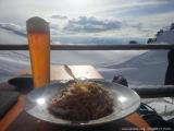 Skitour vs. Industrieski am Beispiel der Querung vom Glungezer Gipfel über Zirbenweg bis hinab nach Igls : Stärkung. Auch Spaghetti(-sughi) können genial zubereitet werden.