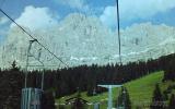 Tiers (BZ) /  Korblift Laurin I+II, Passo Nigra : 1980 - Rare Aufnahme - Anlage noch als Korblift betrieben, Nähe Bergstation