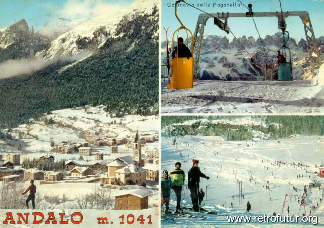Andalo (TN) / Cestovia Malga Terla e Cestovia Paganella : andalo_cestovia_paganella_1966_c_ed_hermes_color_trento.JPG