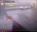 Analysis of collapse dynamics: The Mirror Cinema : 04 For a fraction of decond, a vehicle's headlight becomes visible (might be also sparc from electric cables). The bridge deck continues to tilt