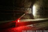 Steep tunnel : Red and colorless lights