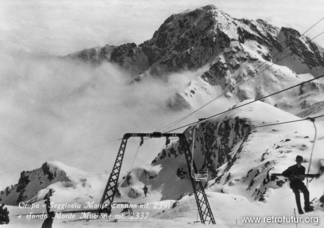 Le seggiovie e la cestovia del Monte Camino : La seggiovia rinnovata intorno al 1959