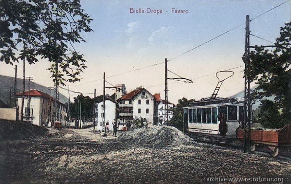 La tramvia Biella - Oropa : La stazione tramviaria di Favaro