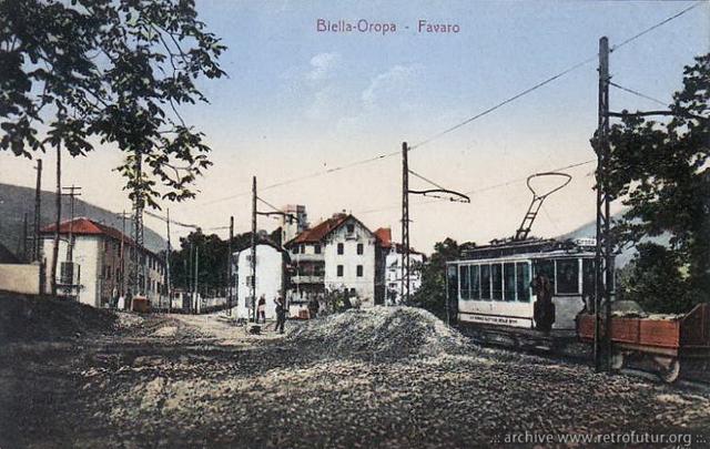 La tramvia Biella - Oropa : La stazione tramviaria di Favaro